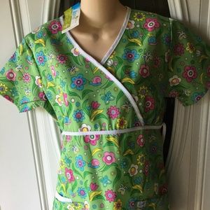 Liana Brand Womens Scrub Top Sz Extra Small XS